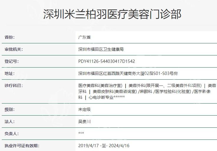 深圳米兰柏羽医学美容医院正规吗？一览医生名单、热门项目、价格表