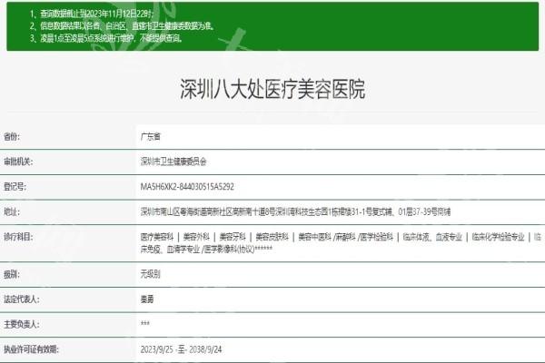 深圳八大处医疗美容医院介绍，包含医生团队/优势项目/价格收费