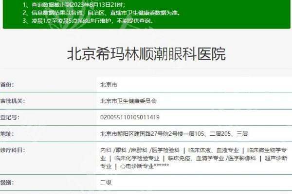 北京希玛林顺潮眼科医院收费标准如何？医院整体水平究竟怎么样？