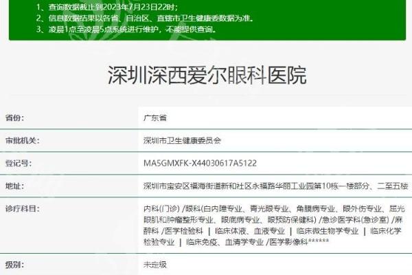 深圳深西爱尔眼科医院好不好？看看医院地址和特色服务就懂