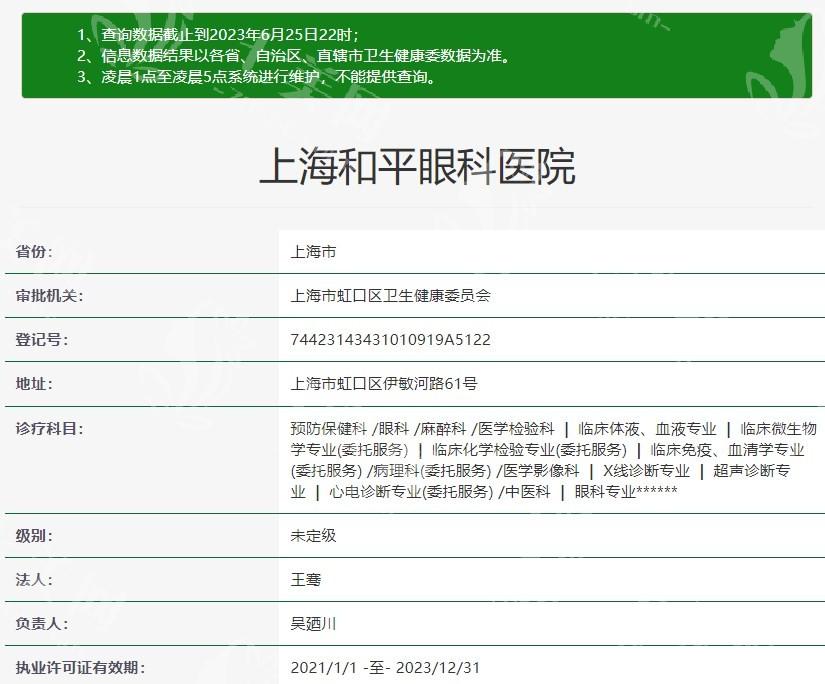 上海和平眼科医院价格表一览，看看这里的眼科服务收费是否物有所值