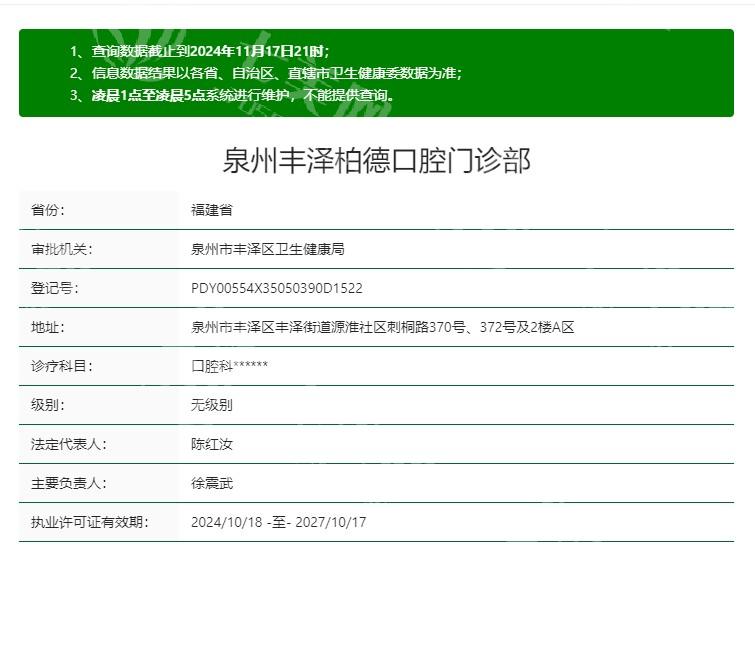 2025年福建泉州柏德口腔收费价格表：儿童涂氟70元起/窝沟封闭100元起！