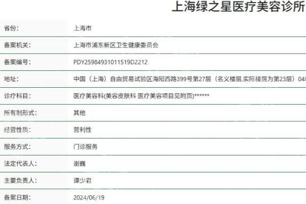 上海绿之星医疗美容诊所正规吗？它资质齐全技术口碑都不错