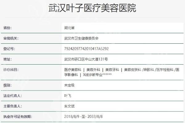 武汉叶子医美地址在哪？ 经验丰富专家 高端技术应用 私密咨询空间 透明收费明细